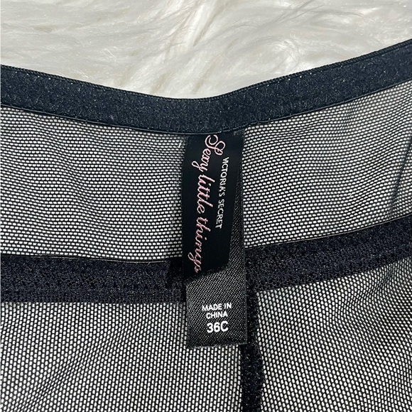 VTG Victoria’s Secret Sexy Little Things Ruffled Babydoll Top Bustier 36C Sequin - Picture 12 of 15